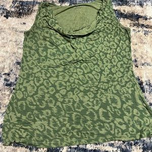 Tank top with swoop neck